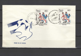 Peru 1982 Football Soccer World Cup 2 Stamps On FDC - 1982 – Spain