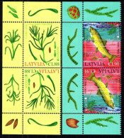 Latvia - 2024 - Europa CEPT - Underwater Flora And Fauna - Mint TETE-BECHE Pairs Set - Latvia