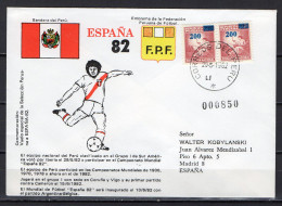 Peru 1982 Football Soccer World Cup Commemorative Cover - 1982 – Espagne