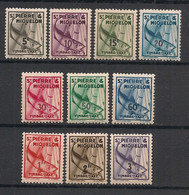 SPM - 1938 - Taxe TT N°YT. 32 à 41 - Série Complète - Neuf * / MH VF - Postage Due