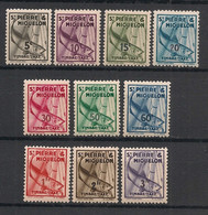 SPM - 1938 - Taxe TT N°YT. 32 à 41 - Série Complète - Neuf * / MH VF - Timbres-taxe