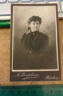 Carte Photo CDV Vers 1900 Portrait D’une Femme élégante - A.Bouteloupe Redon Bretagne 35 - Anciennes (Av. 1900)