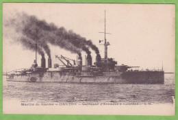 CPA Marine De Guerre DANTON Cuirassé D'Escadre à Turbines Bateau - Oorlog 1914-18