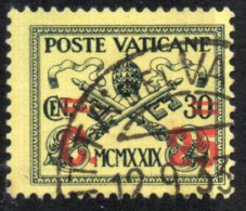Vatican 1931 25c Overprint 1 Value Gest - Gebraucht