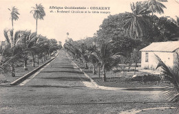 GUINEE Française CONAKRY Le Boulevard Circulaire Et Le Câble Français  Non Circulé Carte Vierge (Scan R/V) N° 5 \MP7134 - Guinea Francesa