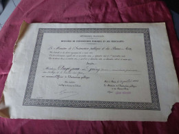 VP-6 , Diplôme ,Ministère De L'Instruction Publique Et Des Beaux Arts , Officier De L'instruction Publique ,1921 - Diploma & School Reports