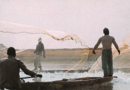 MALI MOPTI Bargondaga Vilage Bozo Pêcheurs Prés De Mopti Pêche à L'épervier (Scan R/V) N° 51 \MP7135 - Mali