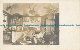 R032566 Old Postcard. Living Room - World