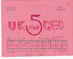 AK 210425 QSL - USSR - Ukraine - Radio-amateur