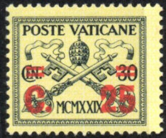 Vatican 1931 25c Overprint 1 Value MH - Ongebruikt