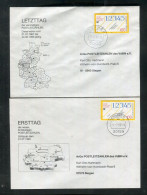 "BUNDESREPUBLIK DEUTSCHLAND" 1993, 2 Sonderbriefe Letzt-/Ersttag "alte/neue Postleitzahlen" Je Stempel"HANNOVER" (R1201) - Storia Postale