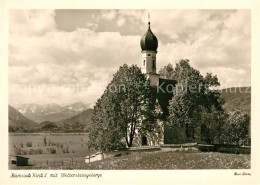 73294765 Murnau Staffelsee Ramsack Kirchl Gegen Wettersteingebirge Murnau Staffe - Autres & Non Classés