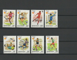 Rwanda 1982 Football Soccer World Cup Set Of 8 MNH - 1982 – Spain