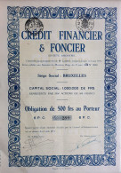 Credit Financier Et Foncier - 1931 - Bruxelles - Banca & Assicurazione