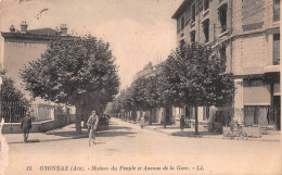 01  OYONNAX  Maison Du Peuple Et Avenue De La Gare  (Scan R/V) N° 5 \MP7150 - Oyonnax