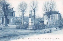 01  VILLARS LES DOMBES Le Monument Aux Morts Et Les écoles (Scan R/V) N° 65 \MP7151 - Villars-les-Dombes