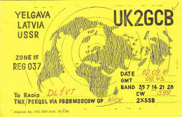 AK 210432 QSL - USSR - Latvia - Yelgava - Amateurfunk