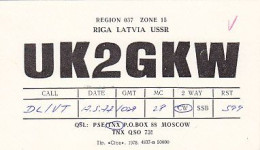 AK 210433 QSL - USSR - Latvia - Riga - Radio-amateur