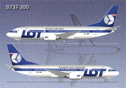 Boeing B737-300  LOT  POLSKIE LINIE LOTNICZE POLISH AIRLINES  (Scan R/V) N° 40 \MP7155 - 1946-....: Era Moderna