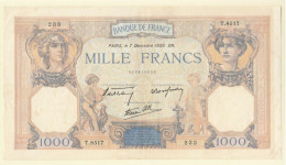 1000 Francs Cérès Et Mercure Type 1927 Modifié, F38.40, 07/12/1939, T.8517, TTB+ - 1 000 F 1927-1940 ''Cérès Et Mercure''