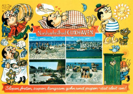 73294356 Cuxhaven Nordseebad Strand Landungsbruecken Faehre Kuranlagen Karikatur - Cuxhaven