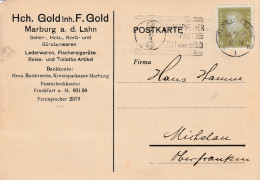 Marburg A.d. Lahn 1932, Hch. Gold Inh. F. Gold (Seiler, Holz, Korb- Und Bürstenwaren) - Brieven En Documenten