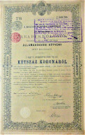 Königr. Ungarn-Staatssc.Verschr.-200 Kronen - 4 % (1902) - Budapest - Autres & Non Classés