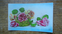 Ancienne Carte , Jolies Roses - Flores