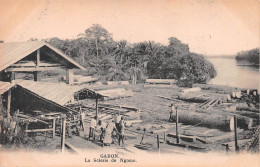 GABON FRANCEVILLE Lambaréné Mission Protestante De Ngomo La Scierie N'Gomo Ogoué (Scan R/V) N° 50 \MP7163 - Gabón