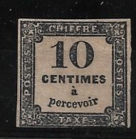 FRANCE 1859 Timbre Taxe Unused NO GUM - 1859-1959 Nuevos
