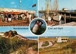 73294254 List Sylt Hafenimbiss Fischkutter Hafen Duenenlandschaft Seehund List S - Sonstige & Ohne Zuordnung