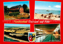 73294218 Utersum Haus Am Deich Hallenbad Strand Blick Nach Amrum Kurklinik Flieg - Other & Unclassified