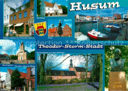 73294217 Husum Nordfriesland Geburtshaus Theodor Storm Denkmal Bueste Torhaus Ha - Husum