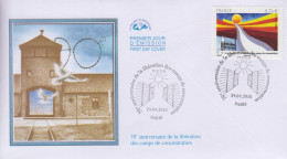 Enveloppe   FDC   1er  Jour    FRANCE    70éme  Anniversaire  Libération  Camps  De  Concentration   2015 - 2010-2019