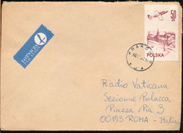 °°° POLAND - LETTER FROM KRAKOW TO VATICAN RADIO ROME 1986 °°° - Briefe U. Dokumente