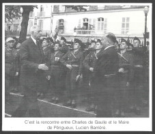 1990  --  PERIGUEUX . RENCONTRE ENTRE CHARLES DE GAULLE ET LE MAIRE  . 4B084 - Ohne Zuordnung