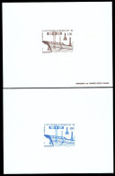 ST. PIERRE & MIQUELON(1992) Shipbuilding. Set Of 2 Deluxe Sheets. Scott Nos 578-9. - Geschnittene, Druckproben Und Abarten
