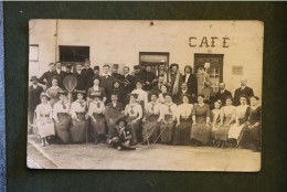 Carte Postale Ancienne Habay Habay-la-Neuve 1911  E. Gavroy - Troupe De Théatre - Café - Habay