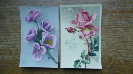 2 Anciennes Cartes , Avec Des Fleurs - Flores