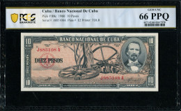 CUBA 10 PESOS 1960 ALTO GRADO PCGS66 - Kuba