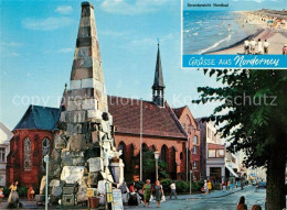 73293582 Norderney Nordseebad Kaiser Wilhelm Denkmal Kirche Strand Nordbad Norde - Norderney