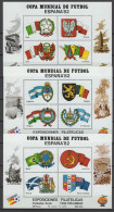 Spain 1982 Football Soccer World Cup Set Of 6 Vignettes With Participating Countries MNH - 1982 – Espagne