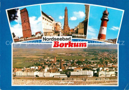 73293532 Borkum Nordseebad Leuchtturm Strandstrasse Fliegeraufnahme Borkum Nords - Borkum