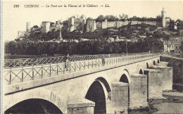 *CPA  - 37 - CHINON - Le Château Et Le Pont Sur La Vienne - Chinon