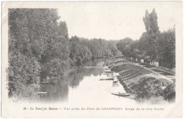 CPA "LE TOUR DE MARNE"  (VAL DE MARNE)  VUE PRISE DU PONT DE CHAMPIGNY. BERGE DE LA RIVE DROITE - Champigny Sur Marne