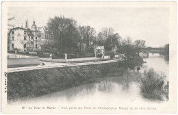 CPA "LE TOUR DE MARNE"  (VAL DE MARNE)  VUE PRISE DU PONT DE CHAMPIGNY. BERGE DE LA RIVE DROITE - Champigny Sur Marne