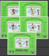 Togo 1981 Football Soccer World Cup Set Of 5 S/s MNH -scarce- - 1982 – Espagne