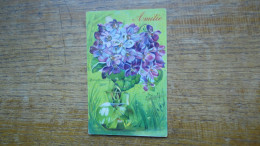 Ancienne Carte En Relief , Fleurs En Vase - Flowers