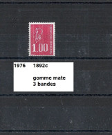 Variété De 1976 Neuf** Y&T N° 1892c Avec 3 Bandes Gomme Mate - Ongebruikt