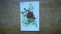 Ancienne Carte  , Roses - Fleurs